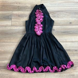 Kensie Black Halter Rose Dress
